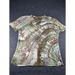 Lululemon Mens Shirt Crew Neck  M Custom Tie Dye Camo Aztec Outdoor Hiking